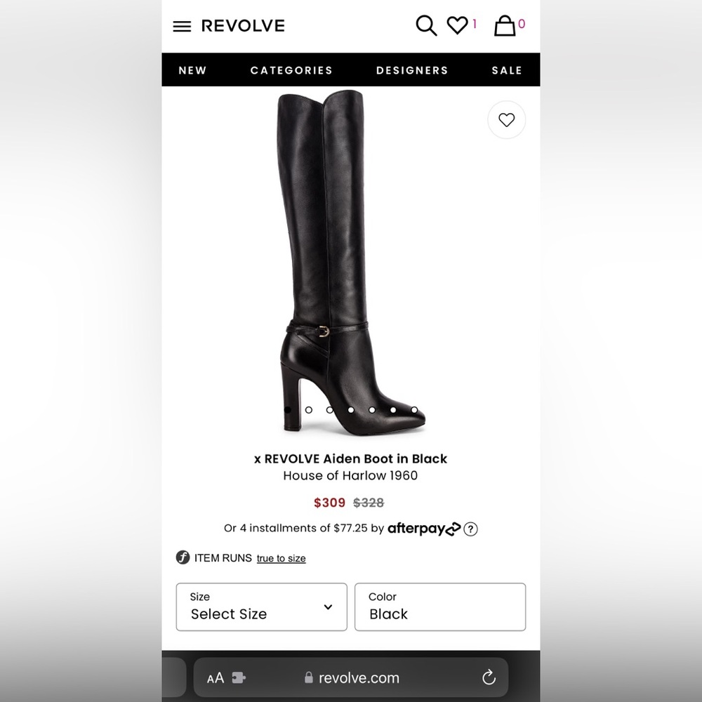 ISO House of Harlow x REVOLVE Aiden Boot in Black